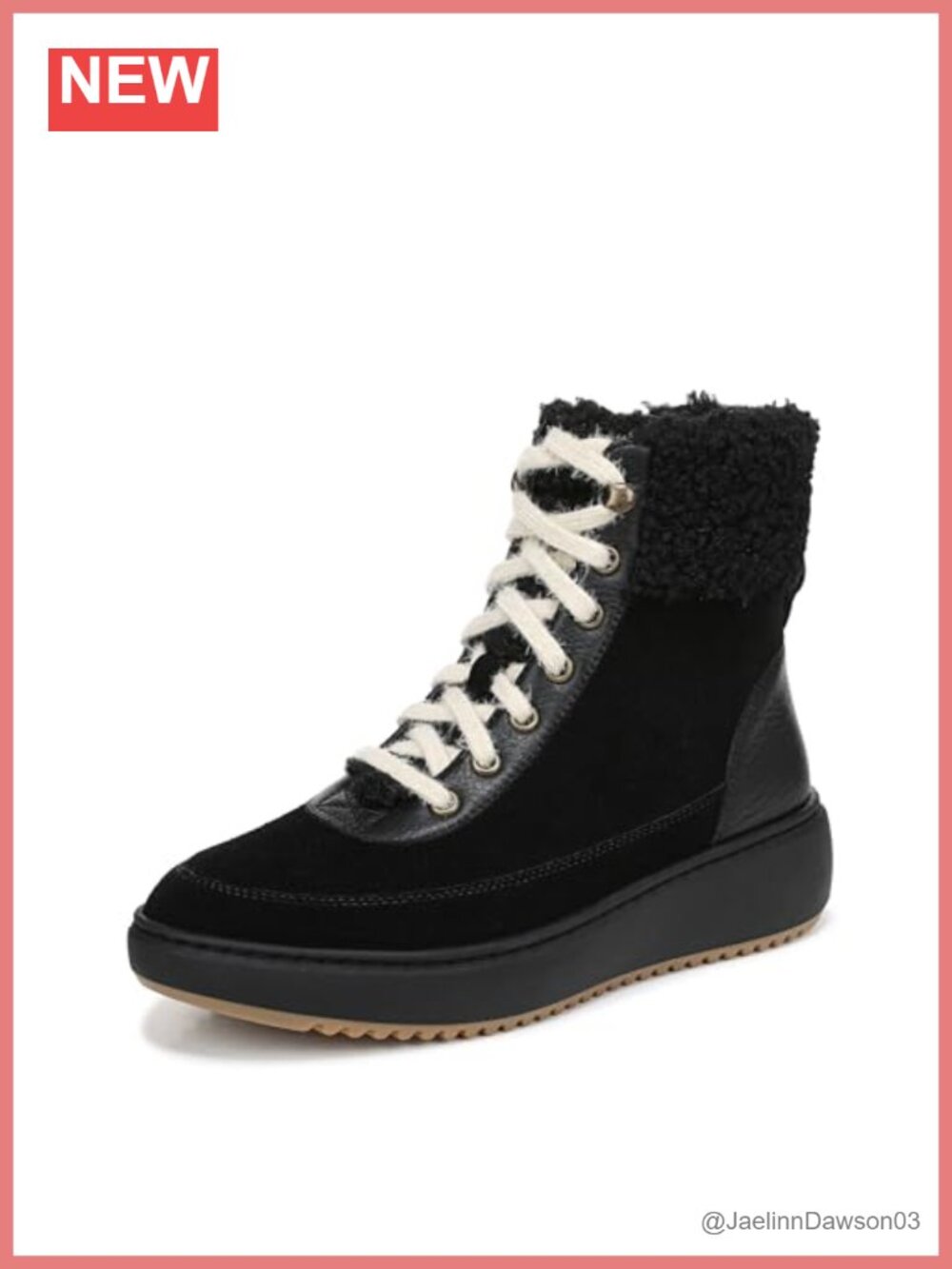 Vionic Olympia Waterproof Leather Ankle Booties Faux Shearling